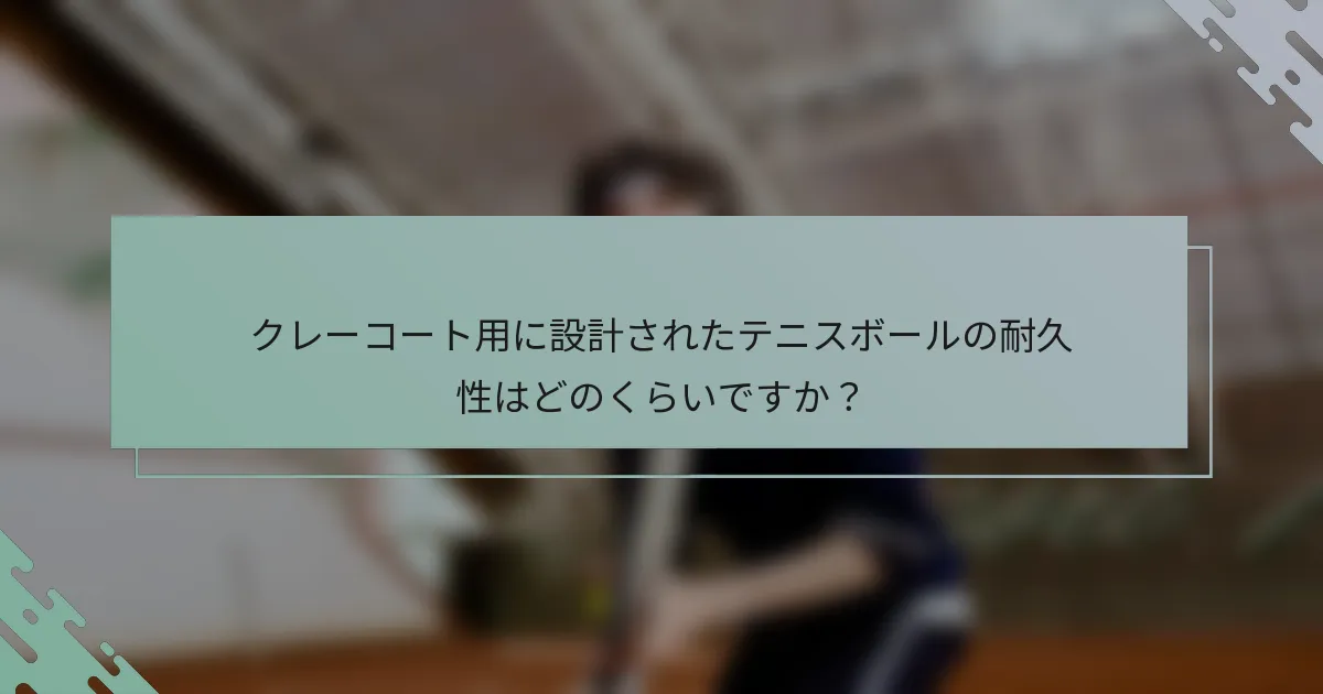 クレーコート用に設計されたテニスボールの耐久性はどのくらいですか？